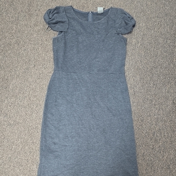 Ann Taylor Dresses & Skirts - Ann Taylor Gray Puff Sleeve Dress